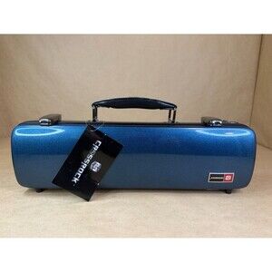 Crossrock Flute Case, Fiberglass Hardshell With Backpack Straps, Blue CRF1000FL